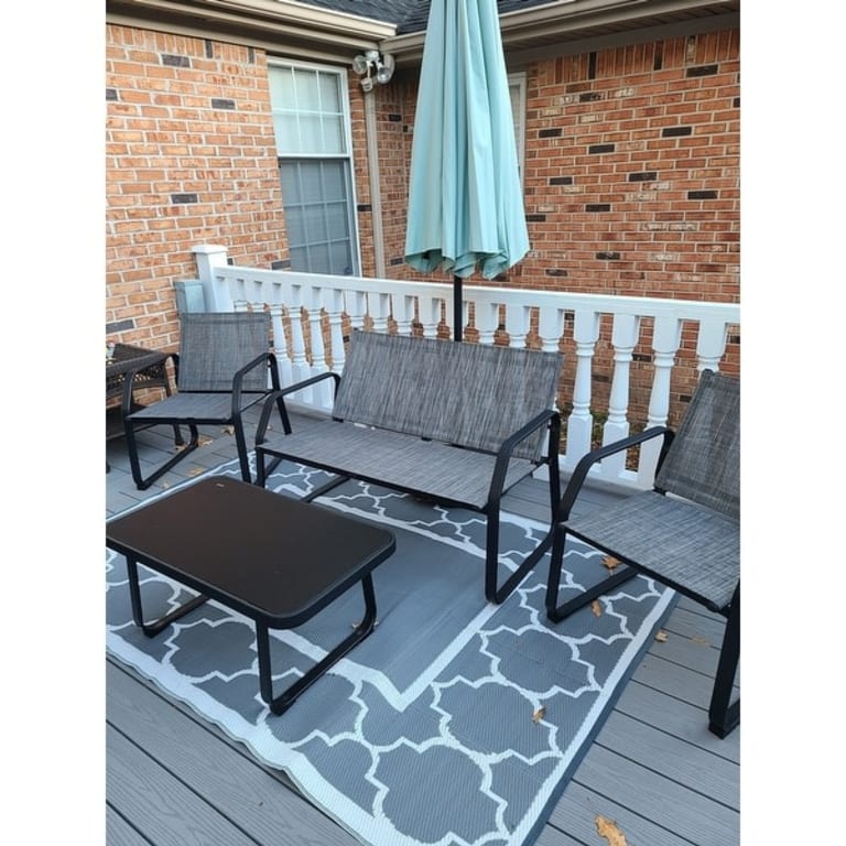 Corvus Yorkdale 4piece Outdoor Sling Fabric Conversation Set On Sale