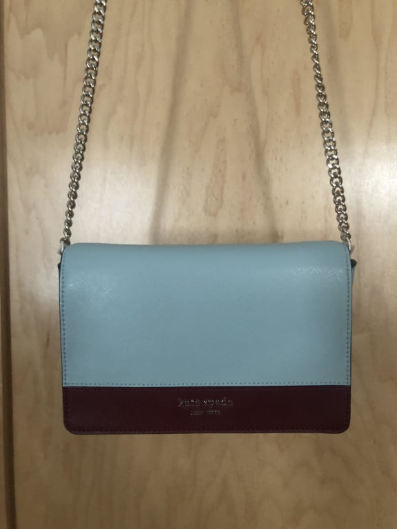 Kate Spade Spencer Chain Wallet Bag In Crystal Blue