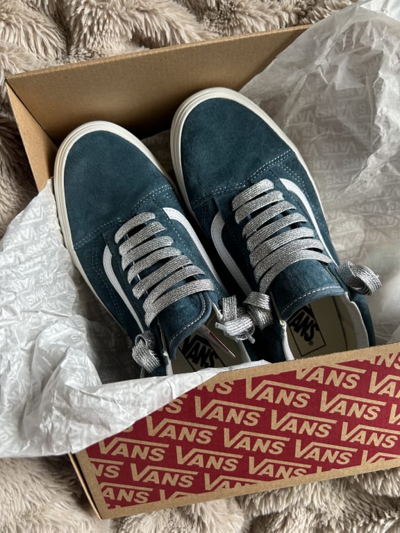 スニーカー ^VANS^ Old School Pink Biscotti VN000D3HD6B1 Little Kids Old Skool V Glitter Shoe in Rose Gold Pink | Vans