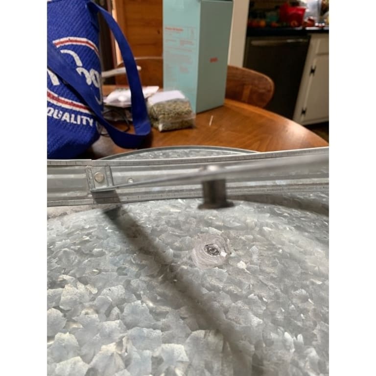 Panacea 82930 Galvanized Vintage Style Metal Bird Bath and Pedestal