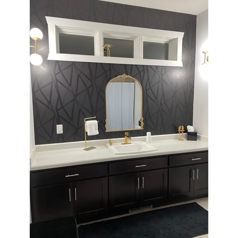 Tempaper & Co.® Intersections Black Peel and Stick Wallpaper 28 sq. ft. Bed Bath & Beyond