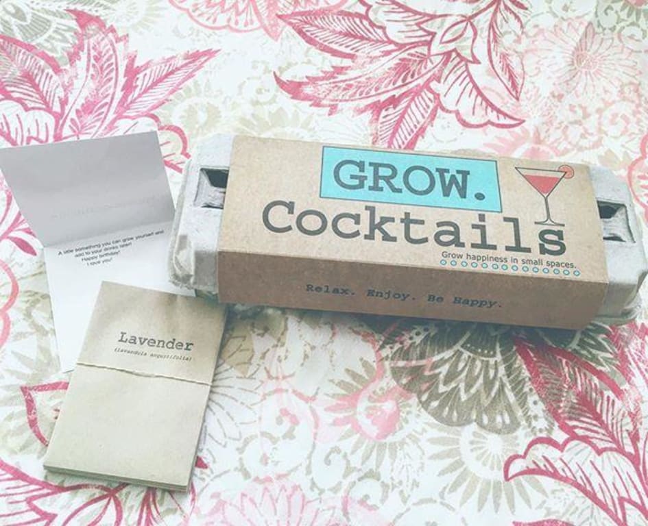 Cocktail Grow Kit from Uncommon Goods. Customer submitted image.