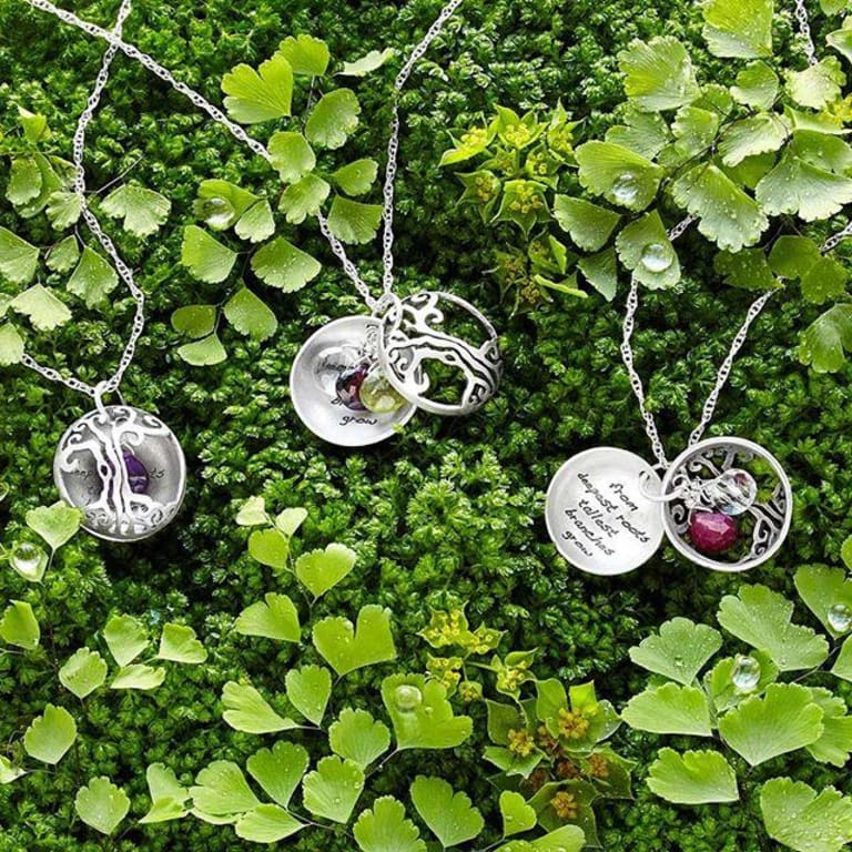 Motherhood Tree of Life Custom Necklace from Uncommon Goods. Customer submitted image.