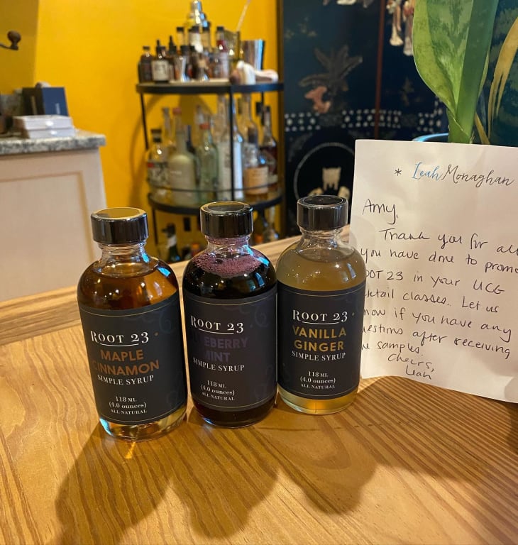 Flavored Simple Syrup Set from Uncommon Goods. Customer submitted image.