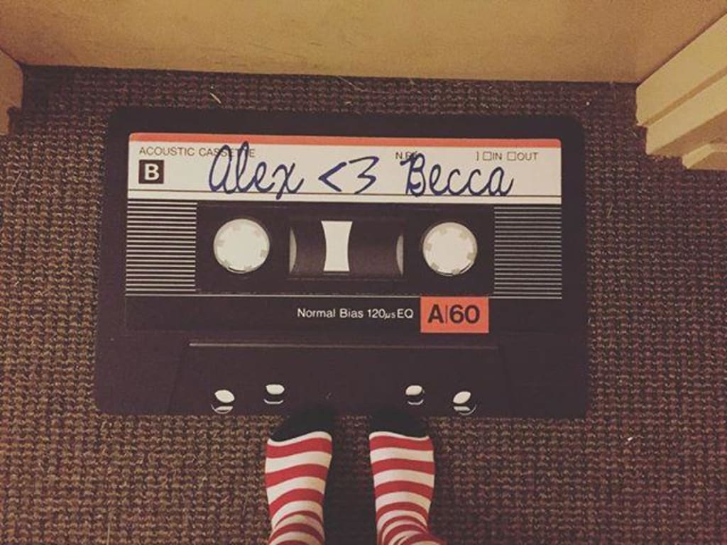 Personalized Mixtape Doormat from Uncommon Goods. Customer submitted image.