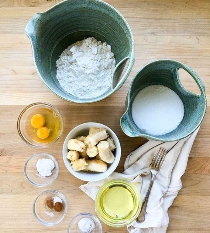 Nesting Stoneware Mixing Bowl Set from Uncommon Goods. Customer submitted image.