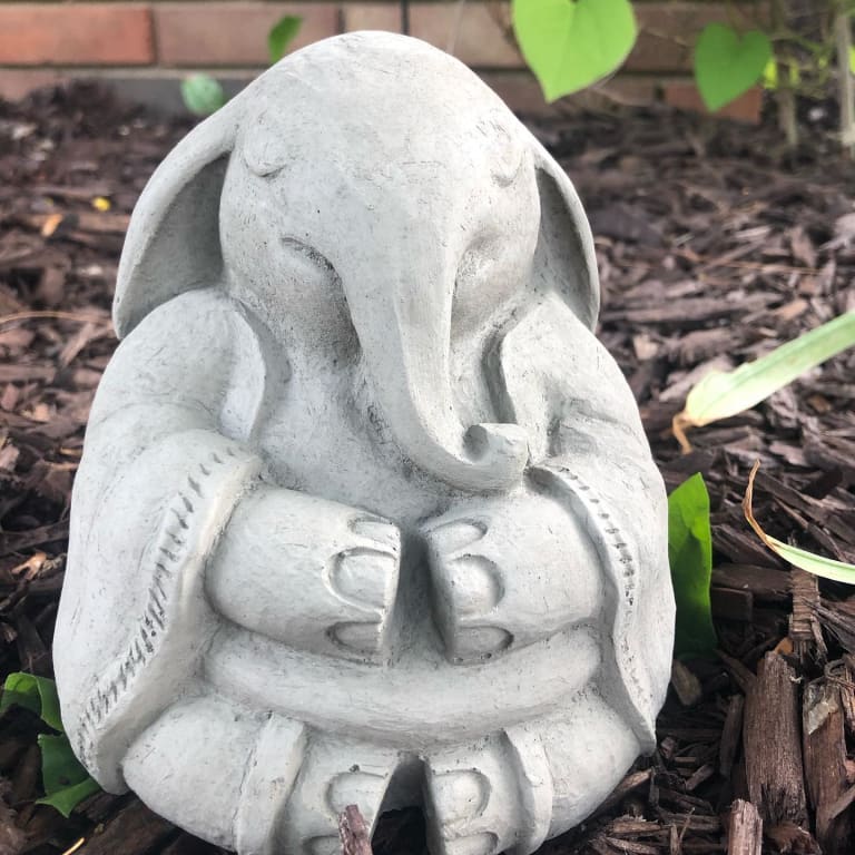 Zen Elephant Garden Sculpture from Uncommon Goods. Customer submitted image.
