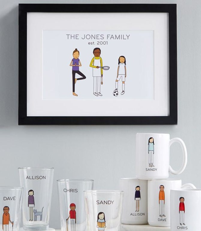 Personalized Family Hobby Art from Uncommon Goods. Customer submitted image.