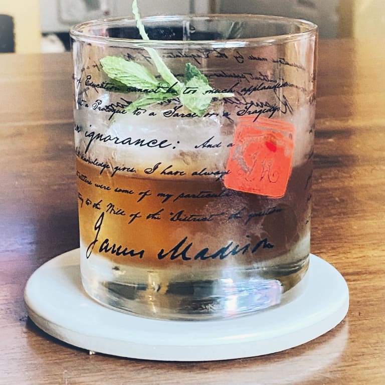 Founding Fathers Whiskey Glasses from Uncommon Goods. Customer submitted image.