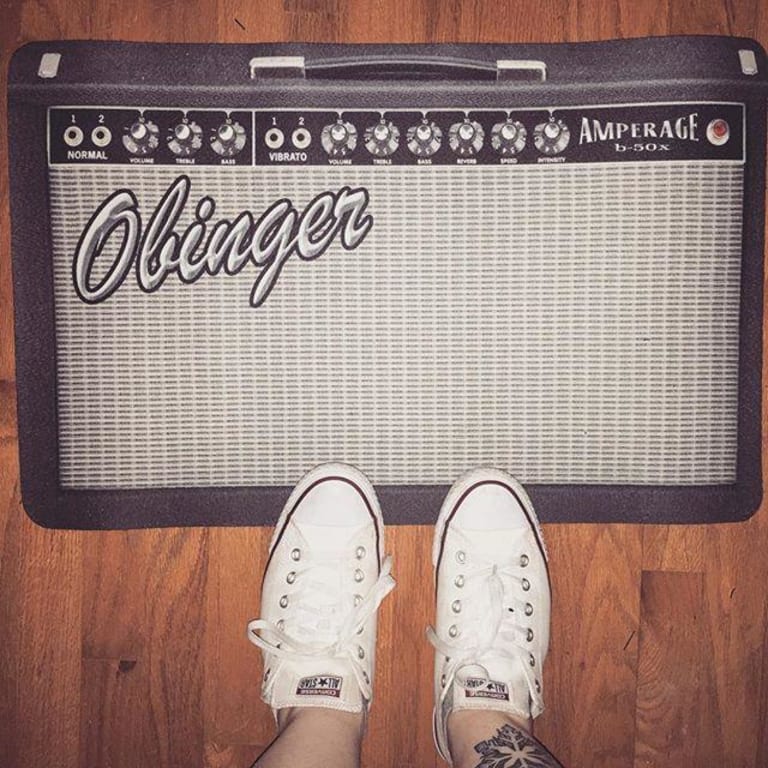 Personalized Amp Doormat from Uncommon Goods. Customer submitted image.
