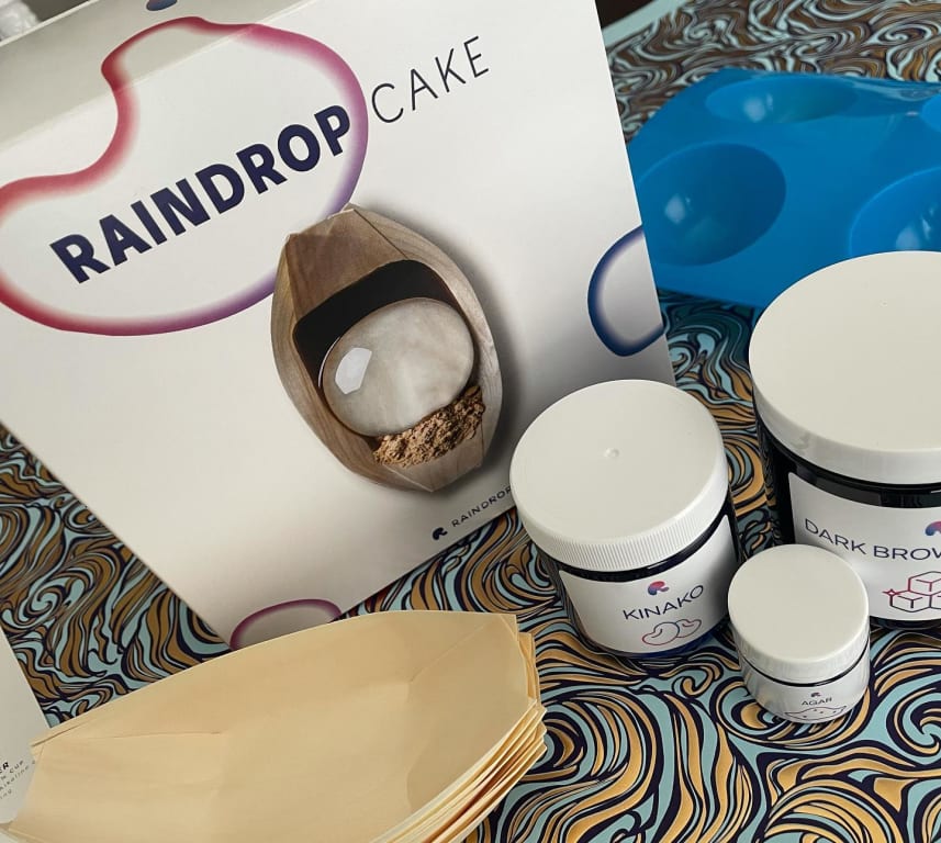 DIY Raindrop Cake - Molecular Gastronomy Kit from Uncommon Goods. Customer submitted image.