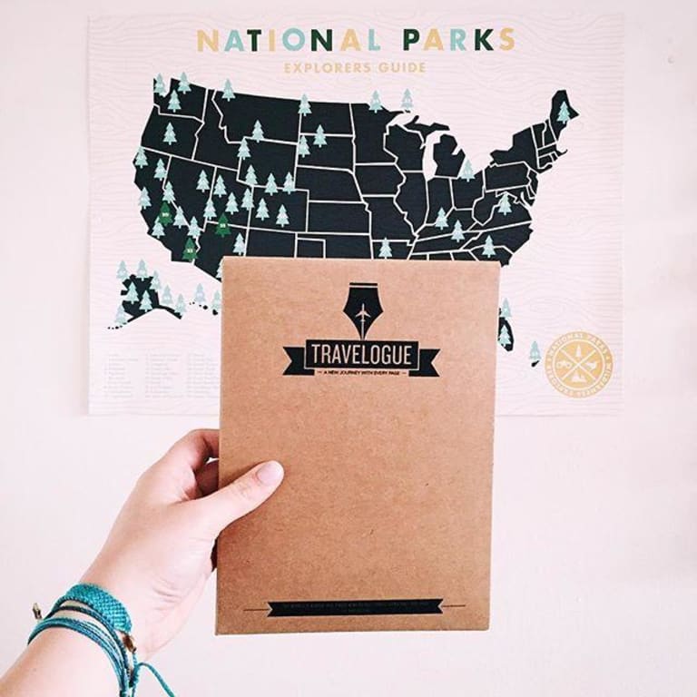 National Parks Explorer Map from Uncommon Goods. Customer submitted image.
