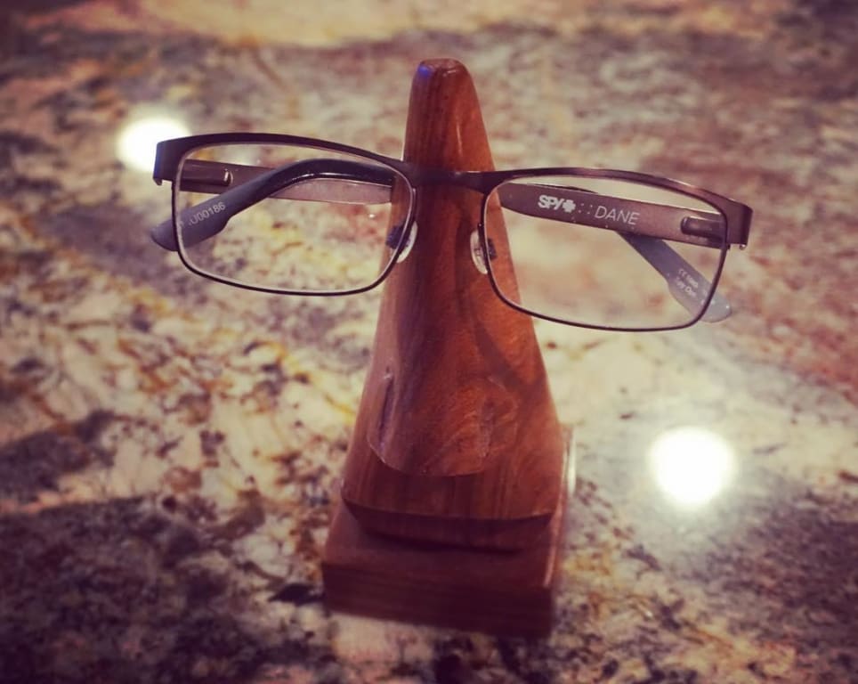 Eyeglasses Holder from Uncommon Goods. Customer submitted image.