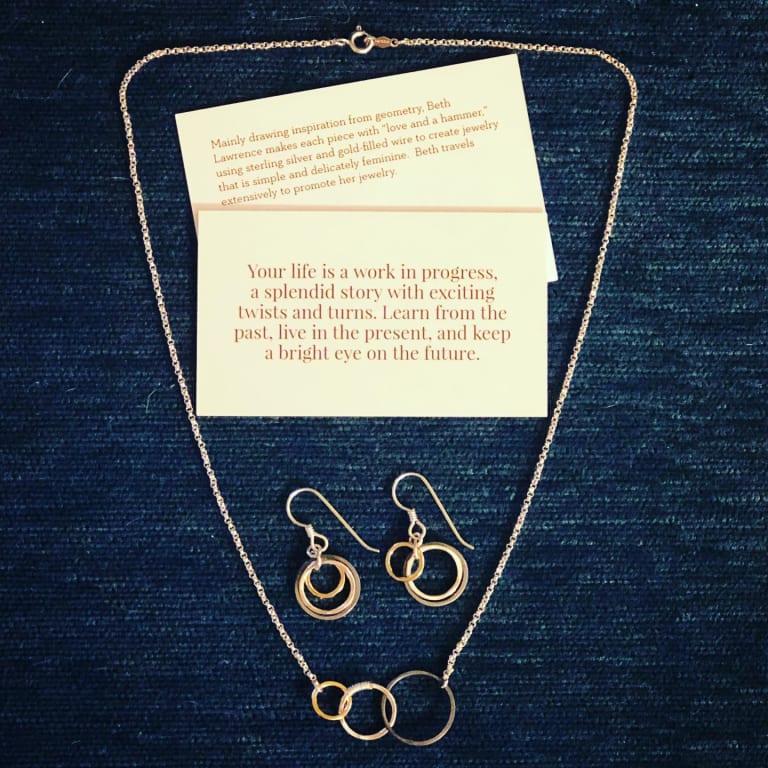 Past Present Future Necklace from Uncommon Goods. Customer submitted image.