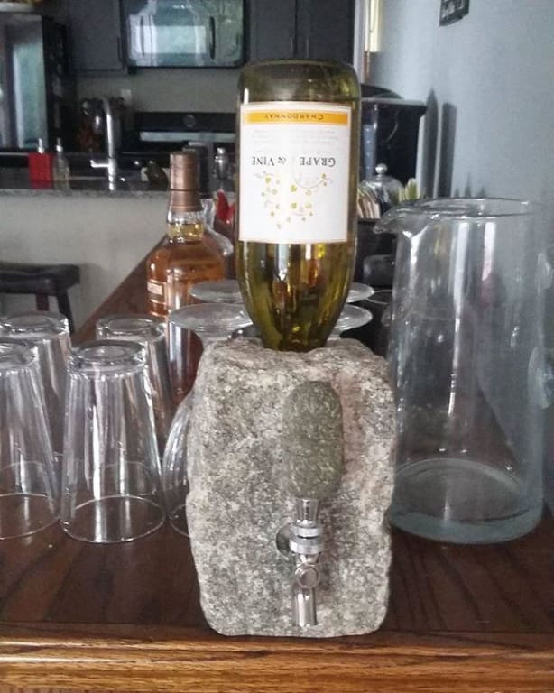 Stone Drink Dispenser from Uncommon Goods. Customer submitted image.