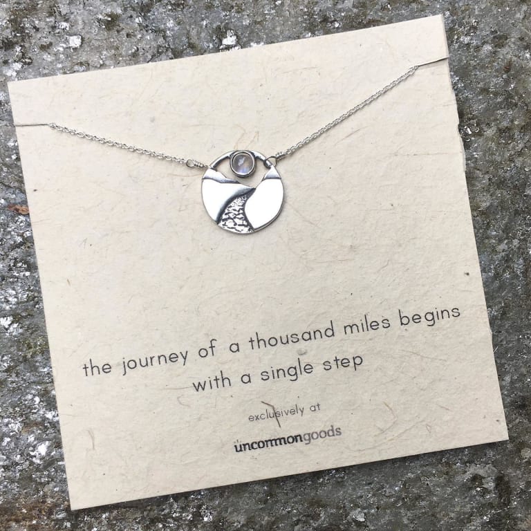 Follow Your Own Path Necklace from Uncommon Goods. Customer submitted image.