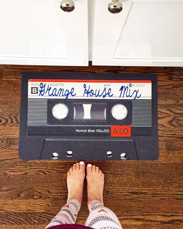 Personalized Mixtape Doormat from Uncommon Goods. Customer submitted image.