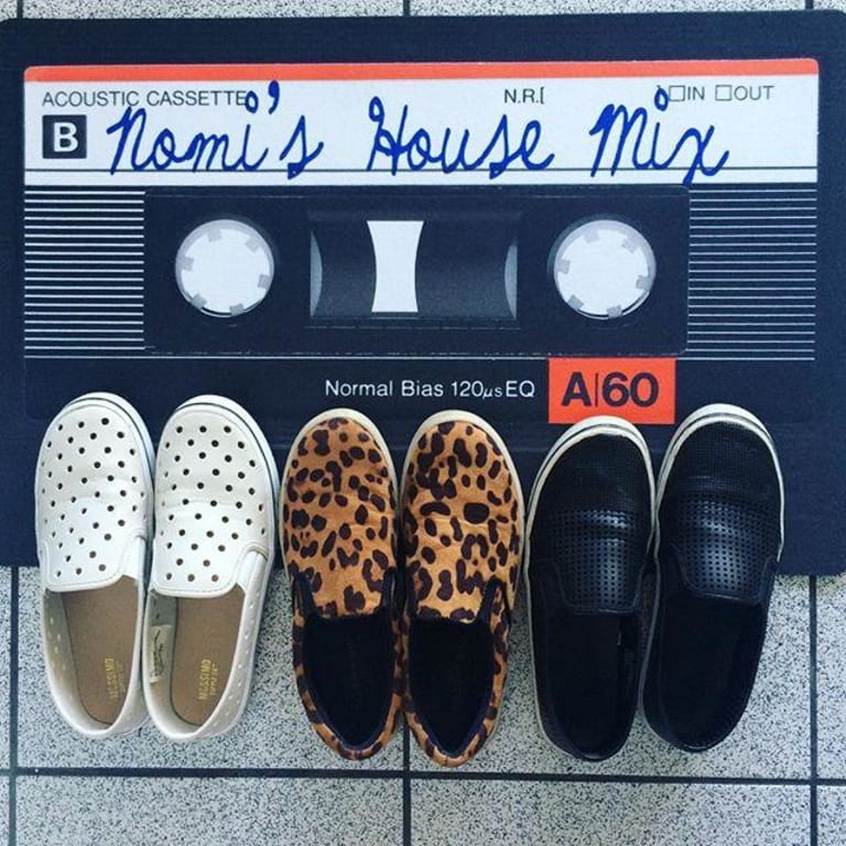 Personalized Mixtape Doormat from Uncommon Goods. Customer submitted image.
