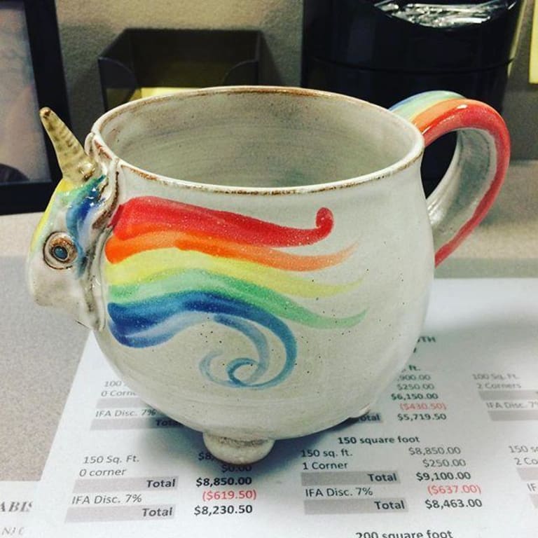 Uncommon Goods | Elwood the Rainbow Unicorn Mug | Sip With Whimsy |  4.7-Star Rated