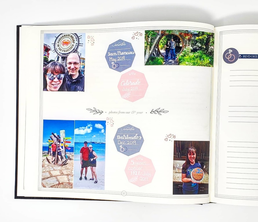 The Personalized Anniversary Journal from Uncommon Goods. Customer submitted image.