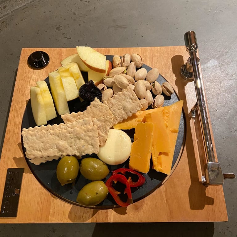 Turntable Cheese Board from Uncommon Goods. Customer submitted image.