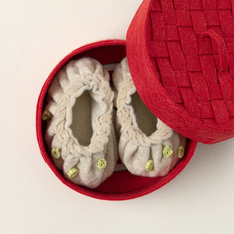 Little Dumpling Booties from Uncommon Goods. Customer submitted image.