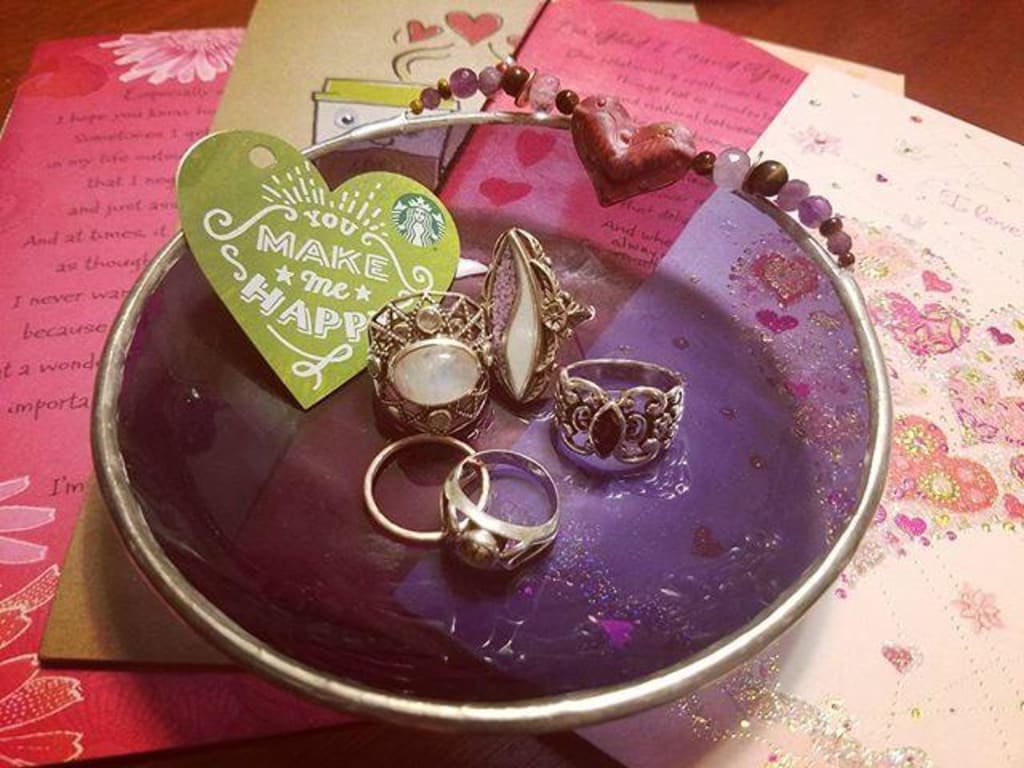 Birth Month Mini Dish from Uncommon Goods. Customer submitted image.