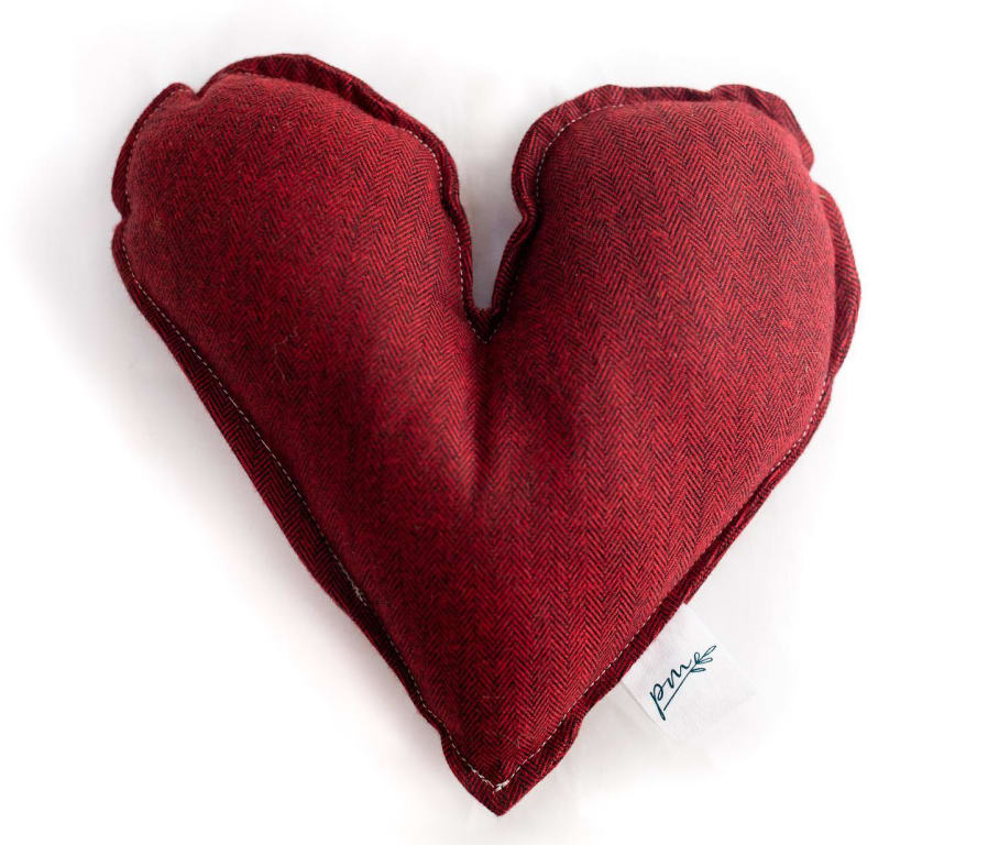 Heart of Hope Lavender Warming Pillow from Uncommon Goods. Customer submitted image.