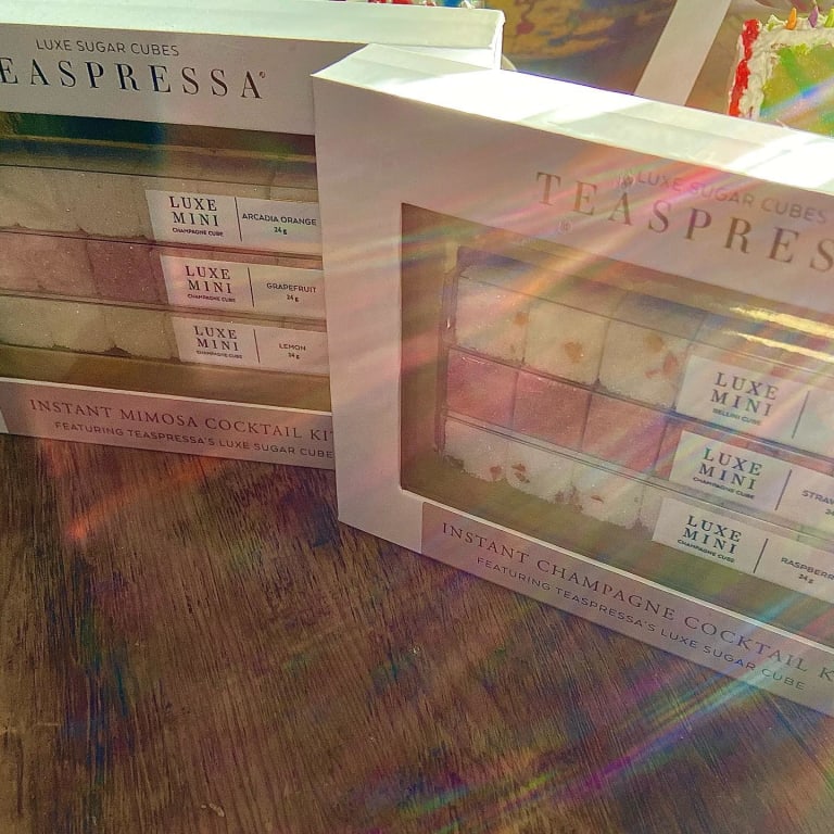 Minute Mimosa Sugar Cube Trio from Uncommon Goods. Customer submitted image.