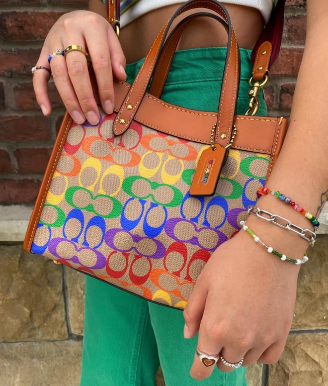 Restored Field Tote With Colorblock Quilting And Coach Badge