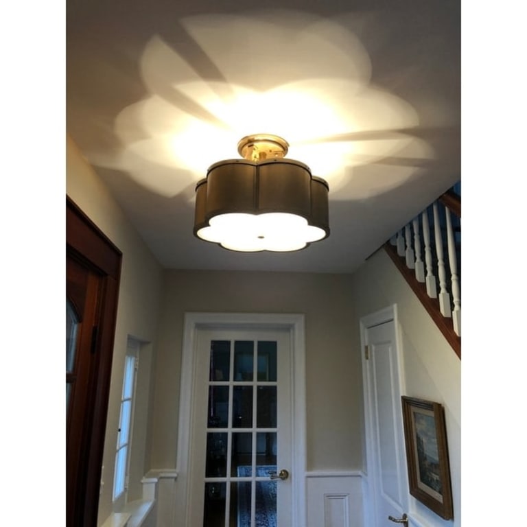 Hinkley Lighting Chance 3 Light 18" Wide Semi-Flush Drum Ceiling - Bed ...
