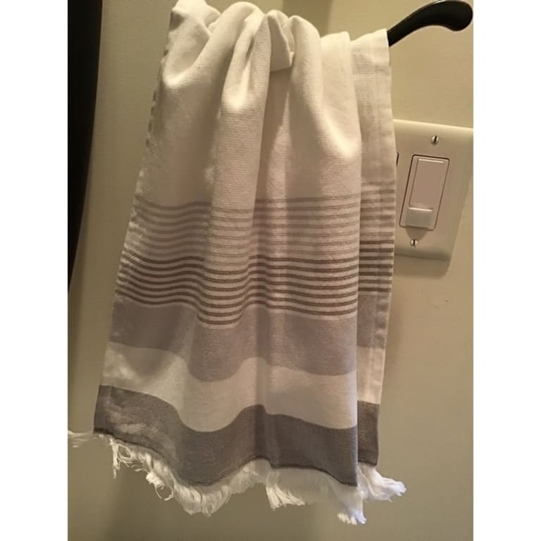 Dunroven House Blue and Gray Fringe Terry Cloth Kitchen Towels Set of 3 Bed Bath & Beyond