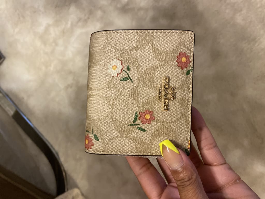 COACH OUTLET®  Snap Wallet With Graphic Ditsy Floral Print