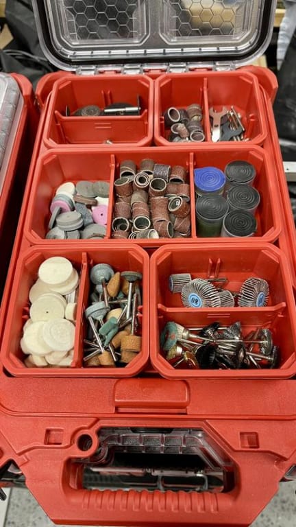 LP Compact organizer with Dremel bits