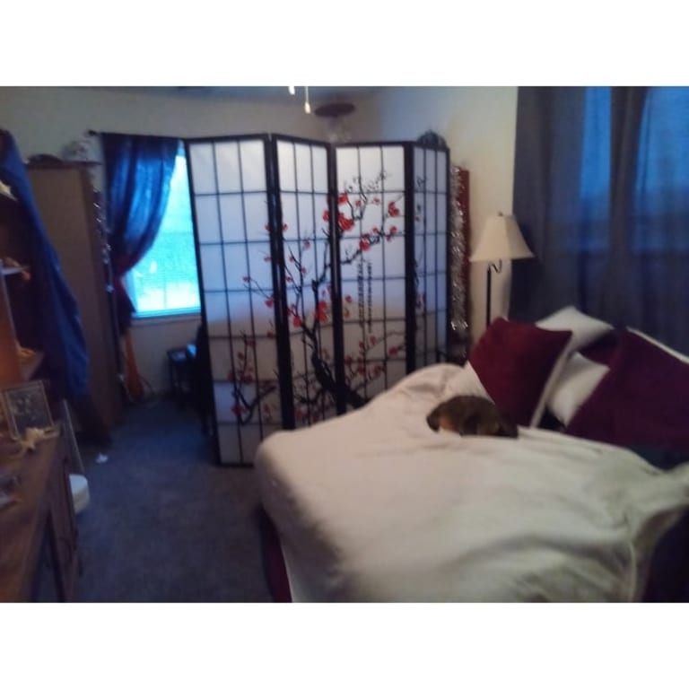 Roundhill Furniture Japanese 4Panel Screen Room Divider, Plum Blossom On Sale Bed Bath