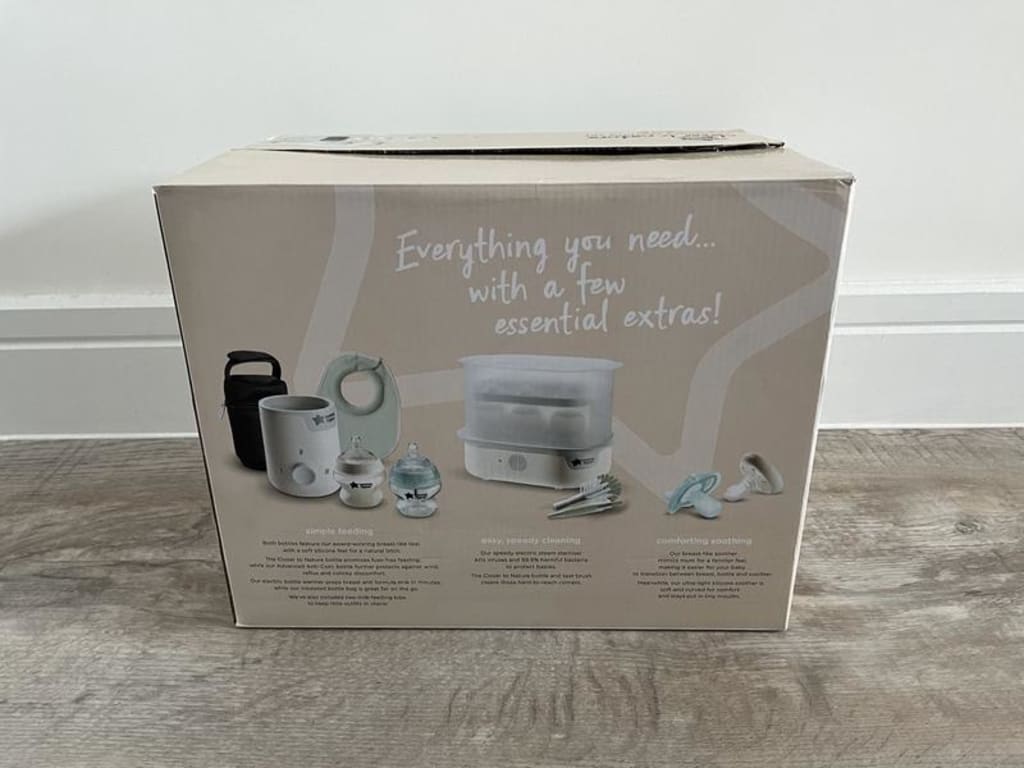 Tommee Tippee Closer to Nature Complete Feeding Set & Electric Steriliser  Black 5010415232281