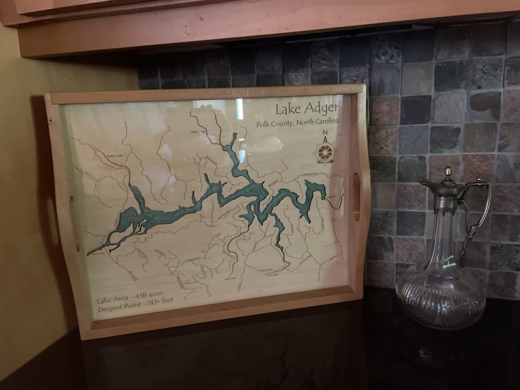 Coastal and Lake Art Serving Trays from Uncommon Goods. Customer submitted image.