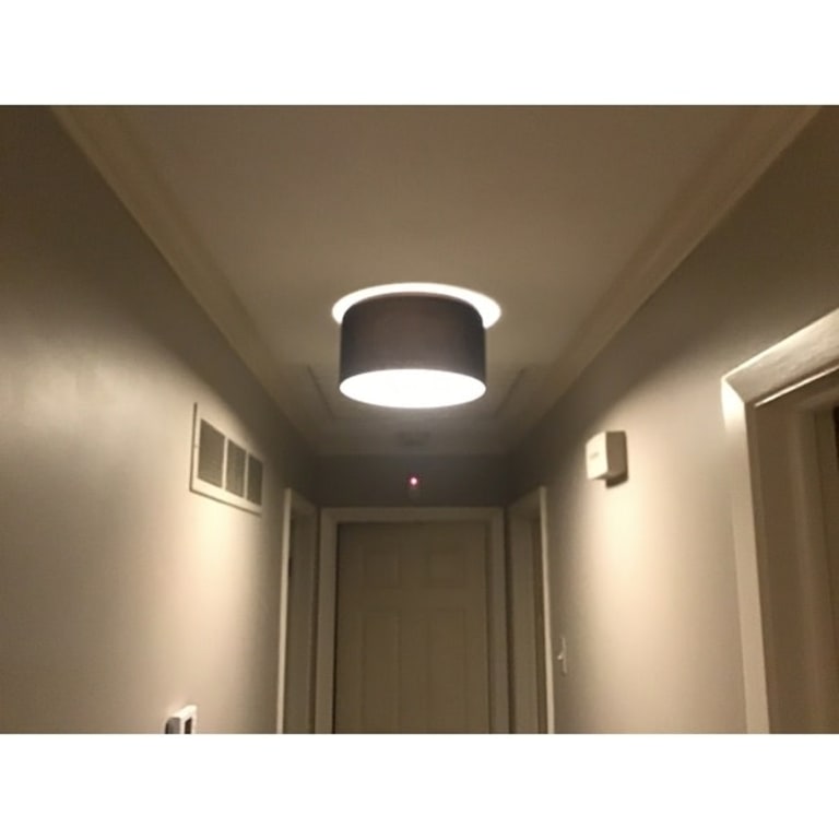 14 Moderne Flush Mount Converter Kit Granite Grey Burlap Hardback Drum