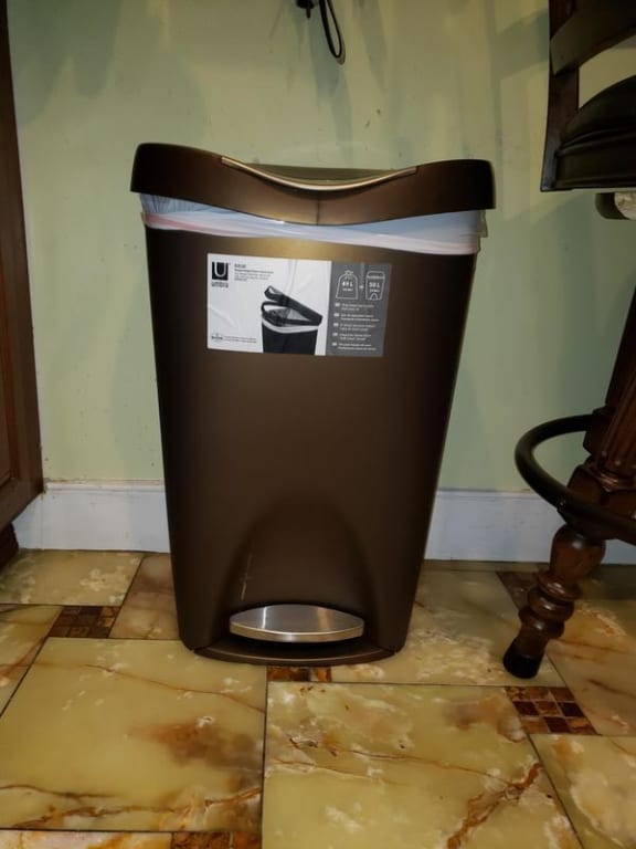 I recently moved and found the unique bronze trash can. I immediately ordered and it's perfect.