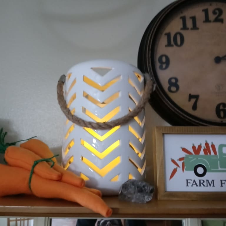 Grey Wax LED Pillar Candle with 6 Hour Timer, 3x8