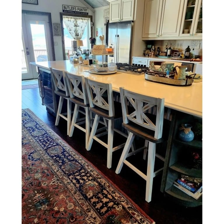 Roux Swivel Counter Height Barstool (Set of 2) On Sale Bed Bath