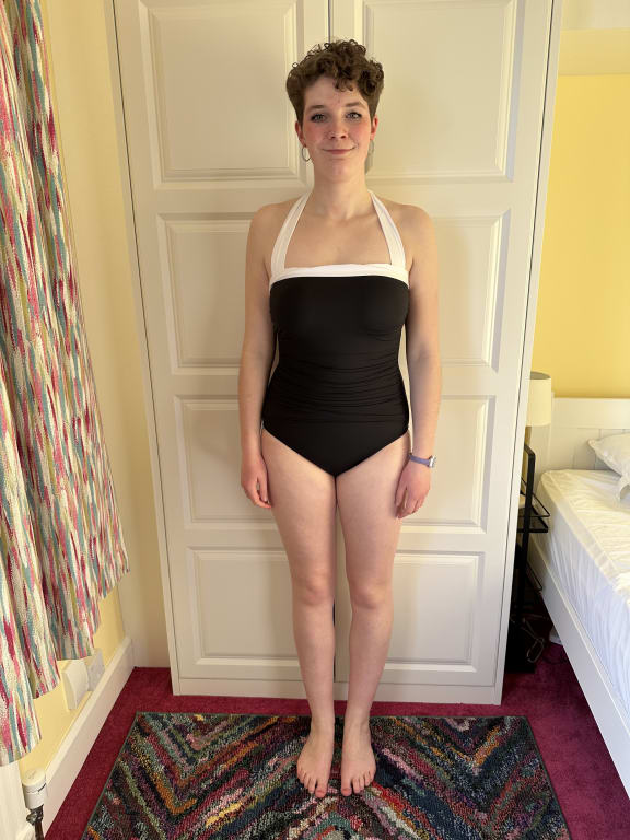 Lauren Ralph Lauren Shirred Bandeau Swimsuit, Black - Main Image