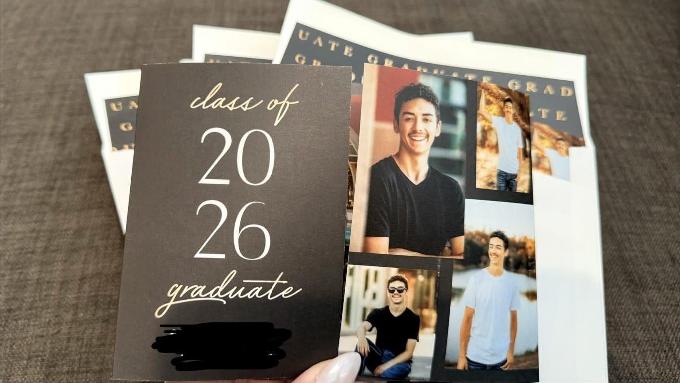 grad card fonts Graduation Announcement (5x7) Card