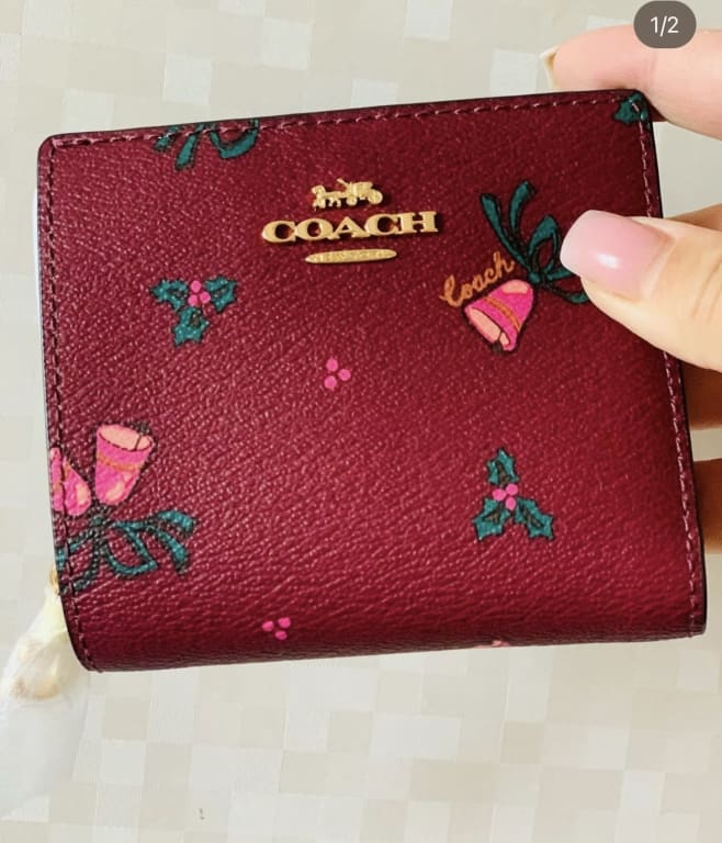 COACH® Outlet  Snap Wallet With Horse And Carriage Dot Print