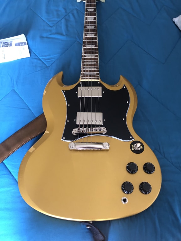 Epiphone SG PRO ゴールド - Epiphone SG Traditional Pro, Metallic