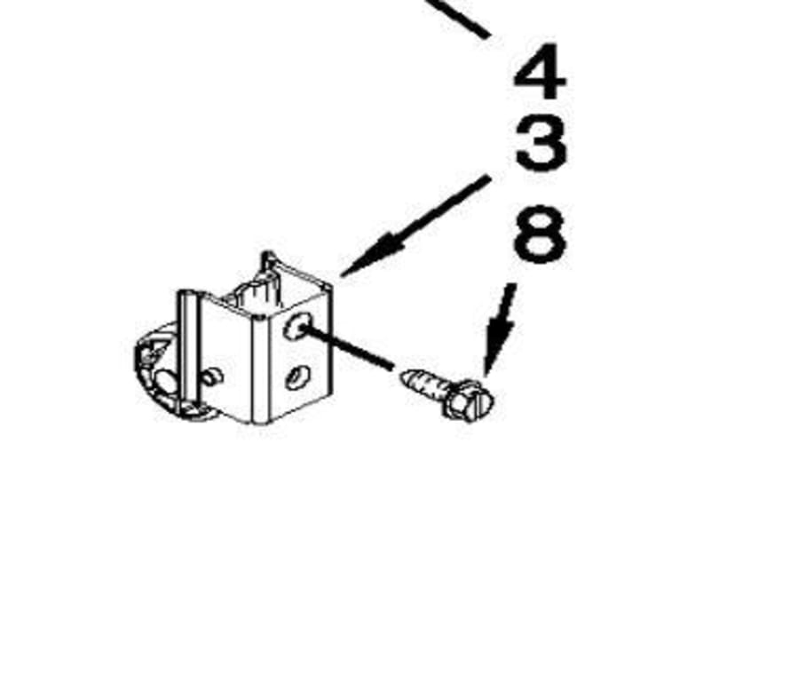 The cropped image from the cabinet drawing showing the roller assembly AND the bracket