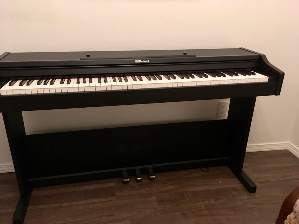 Open Box Roland RP102 Digital Console Piano Black 88 Key | Guitar