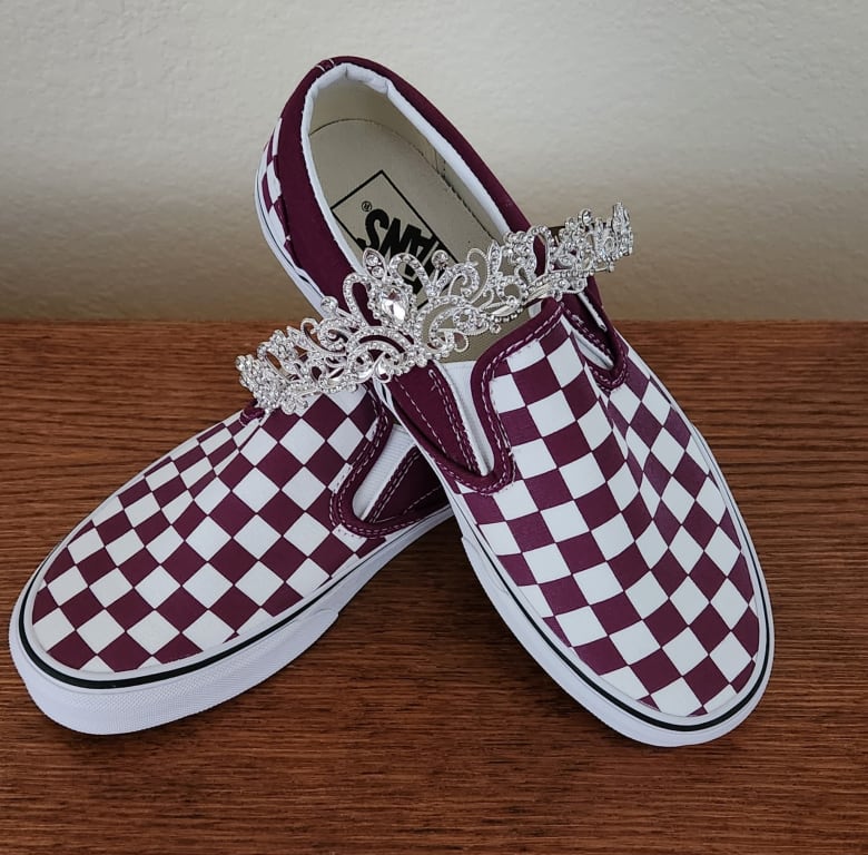 Vans Classic Slip on Shoes - Checkerboard Golden Brown