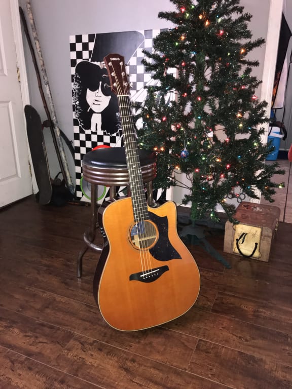 Yamaha A5R A-Series Folk Acoustic-Electric Guitar Vintage Natural