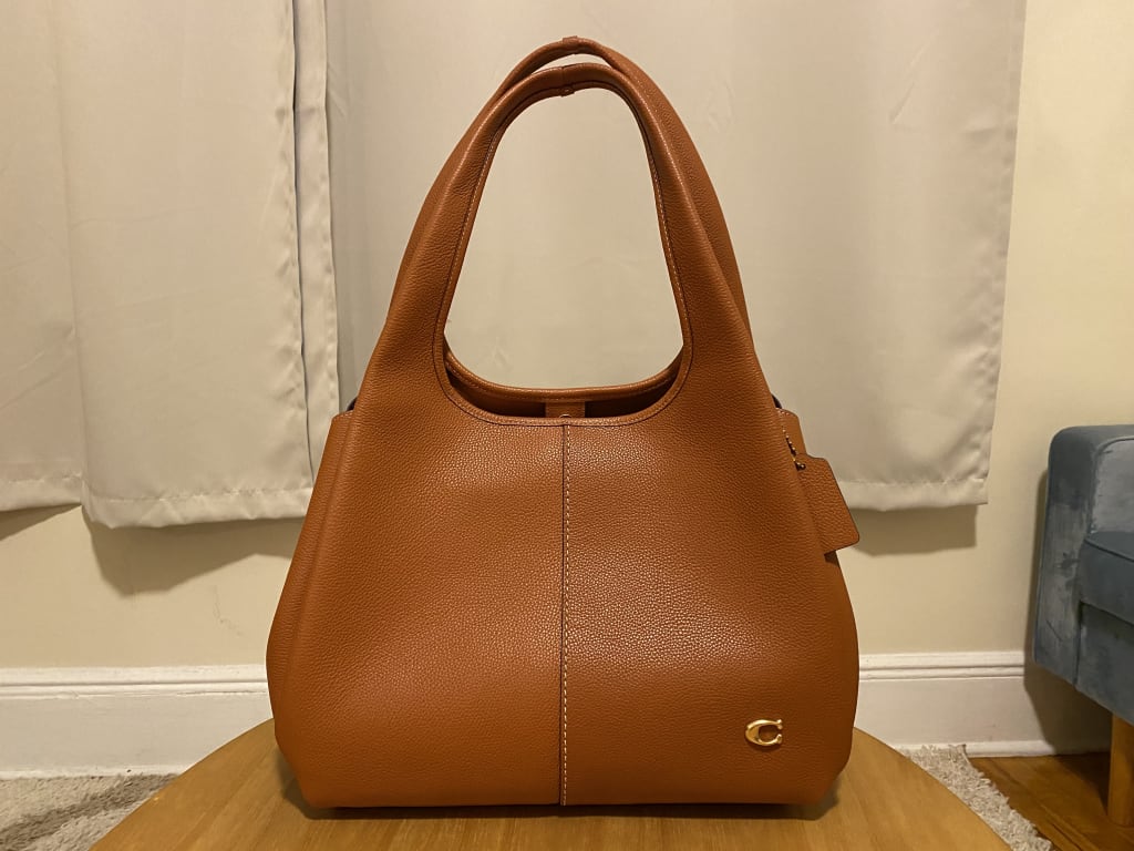 COACH Polished Pebble Leather Hadley Hobo Gd/1941 Saddle in Brown